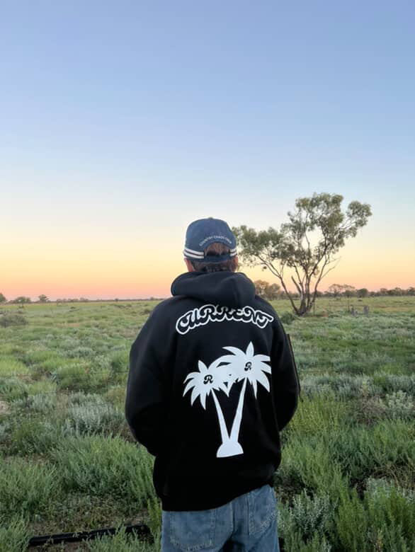 Palm Hoodie Black